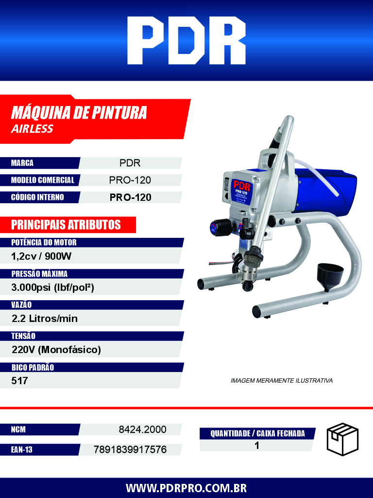 Máquina de Pintura Airless Elétrica PRO-120 — 220V