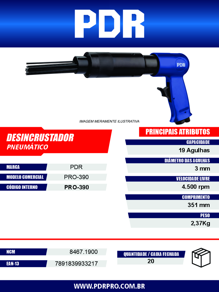 Lixadeira Pneumática Profundidade Ajustável — Ø3x100mm, 30.000 rpm