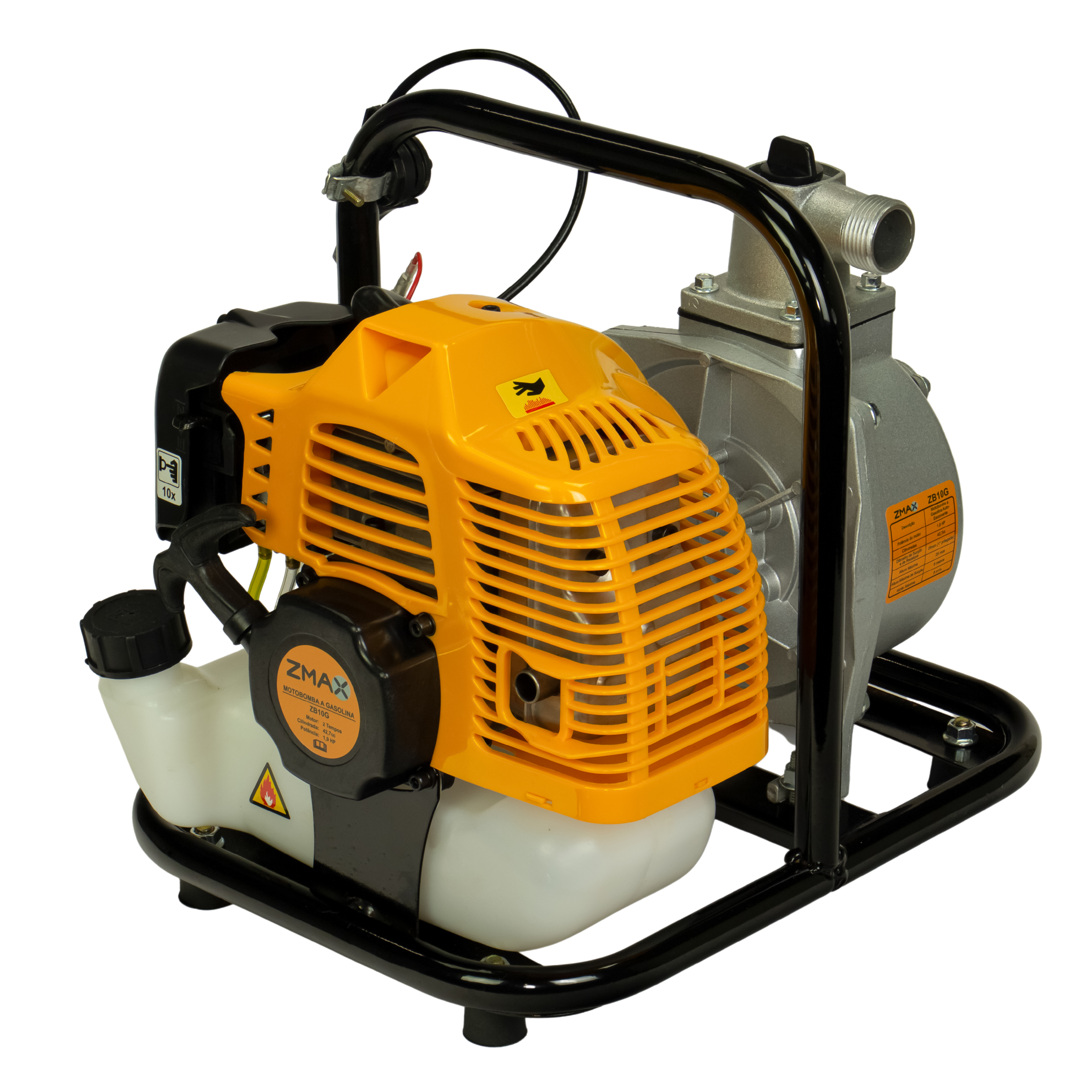 Motobomba a Gasolina ZB10G — Autoescorvante, 2,0cv 2T, 1", 8 m³/h