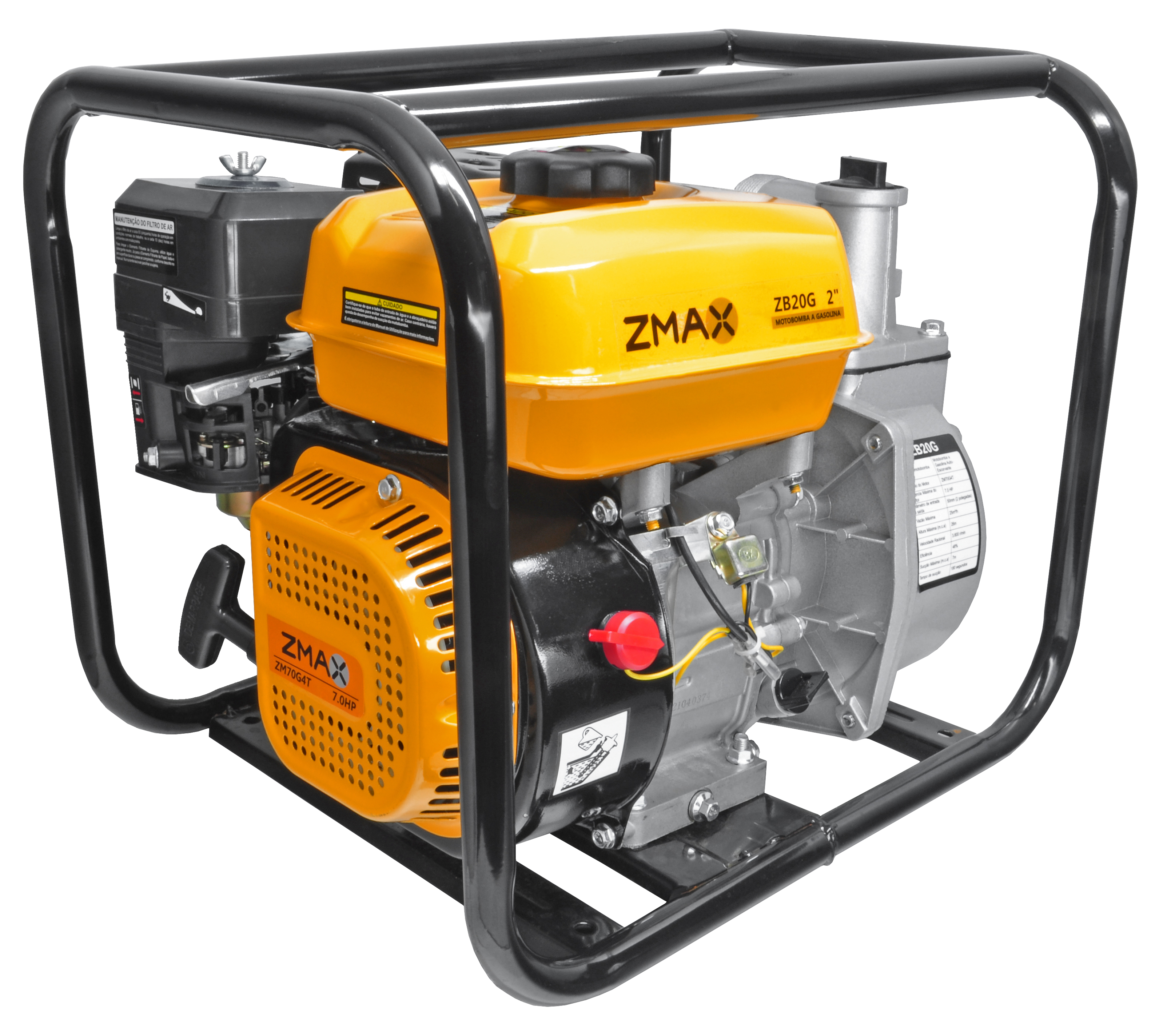 Motobomba a Gasolina ZB20G — Autoescorvante, 7,0cv 4T, 2", 35 m³/h