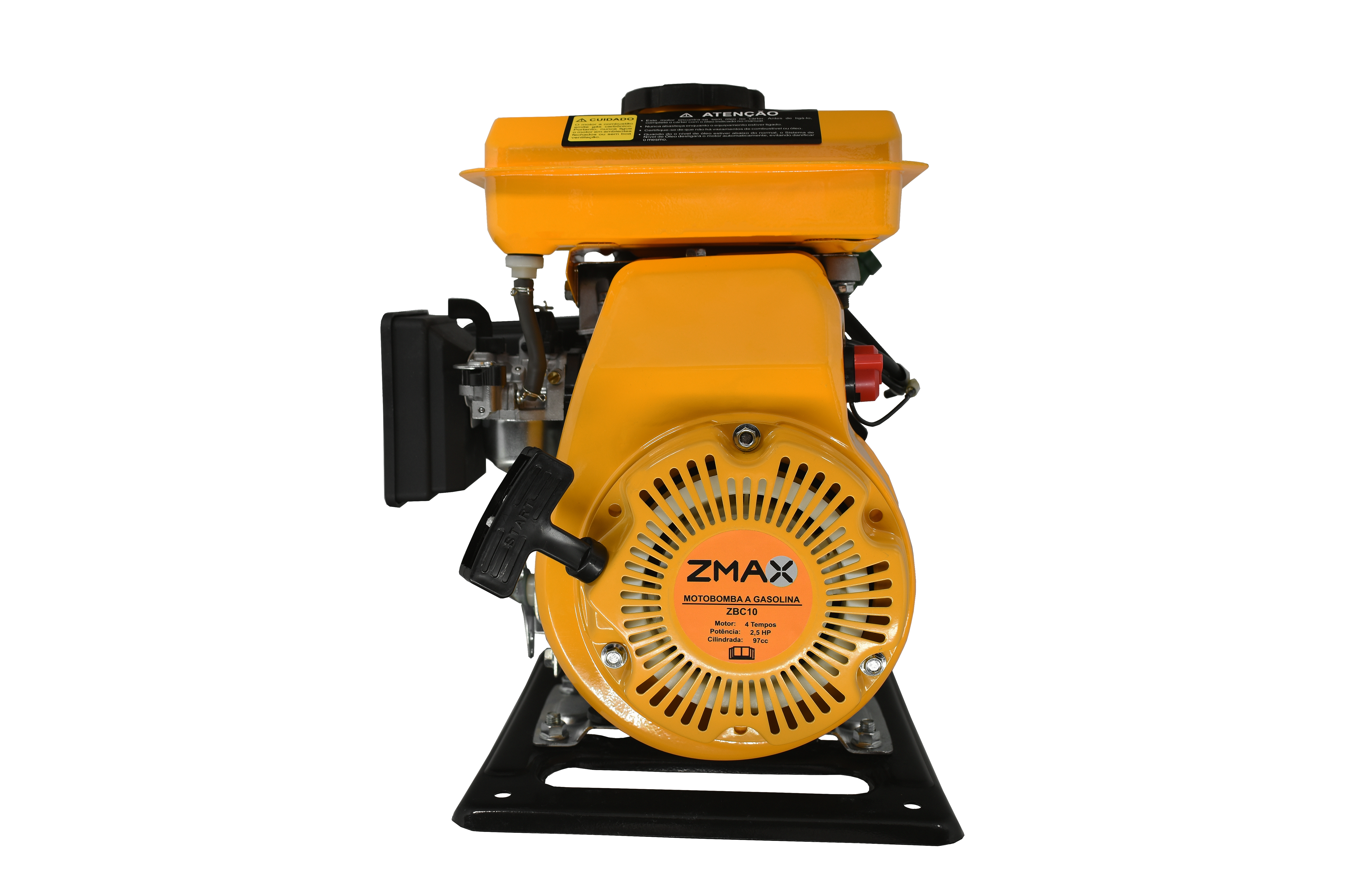 Motobomba a Gasolina ZBC10 — Centrífuga, 2,5cv 4T, 1", 18 m³/h