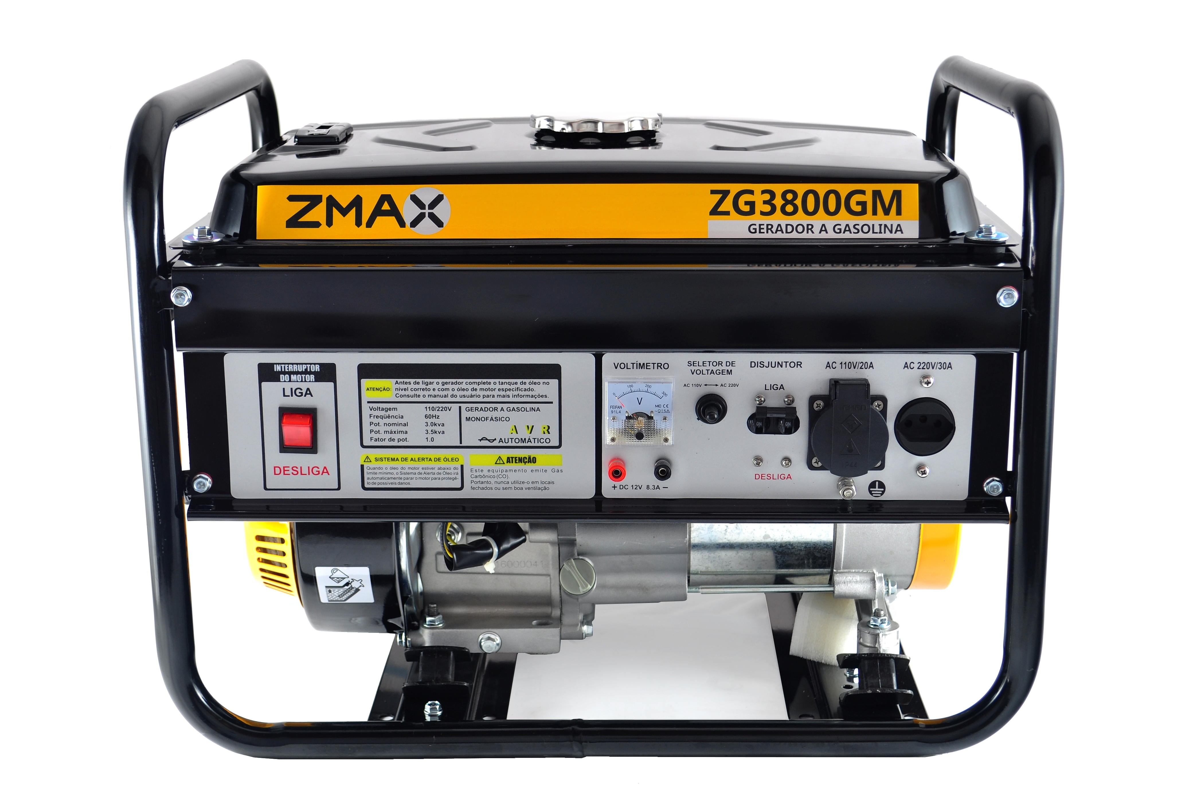 Gerador a Gasolina ZG3800GM — 3,5 kVA, 127V/220V bivolt, 6,5cv