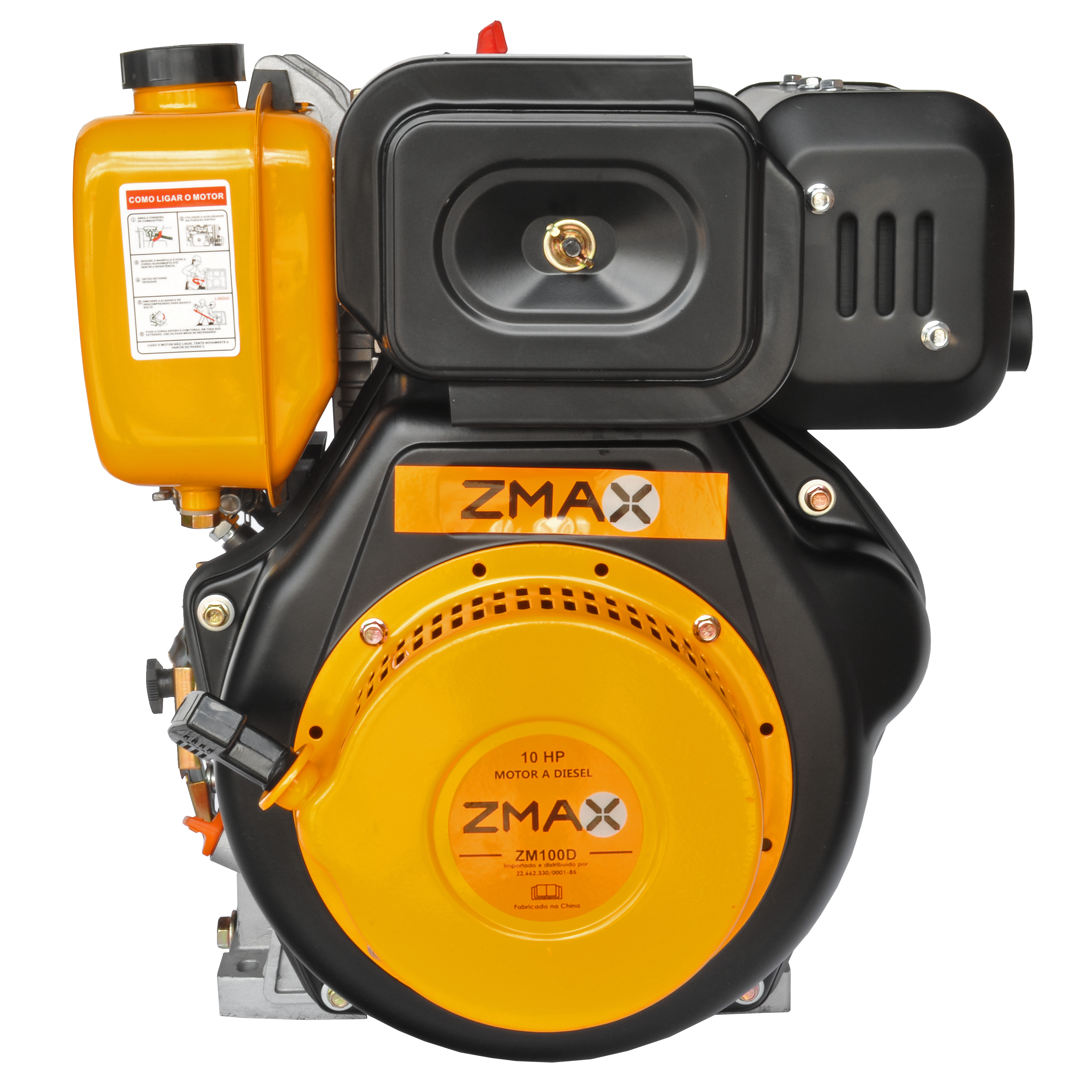 Motor a Diesel ZM100D — 10,0cv, 406cc, partida manual
