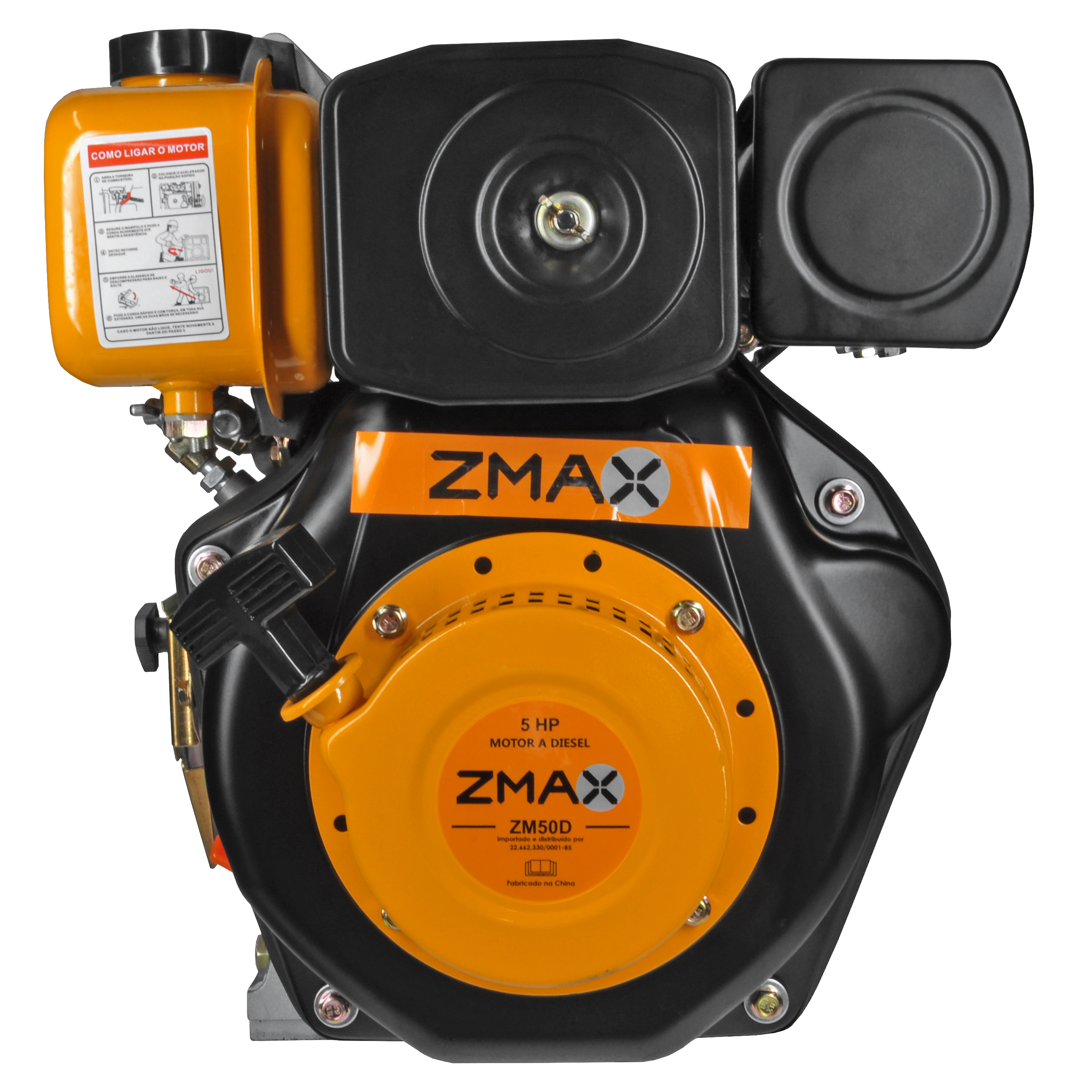 Motor a Diesel ZM50D — 5,0cv, 211cc, partida manual