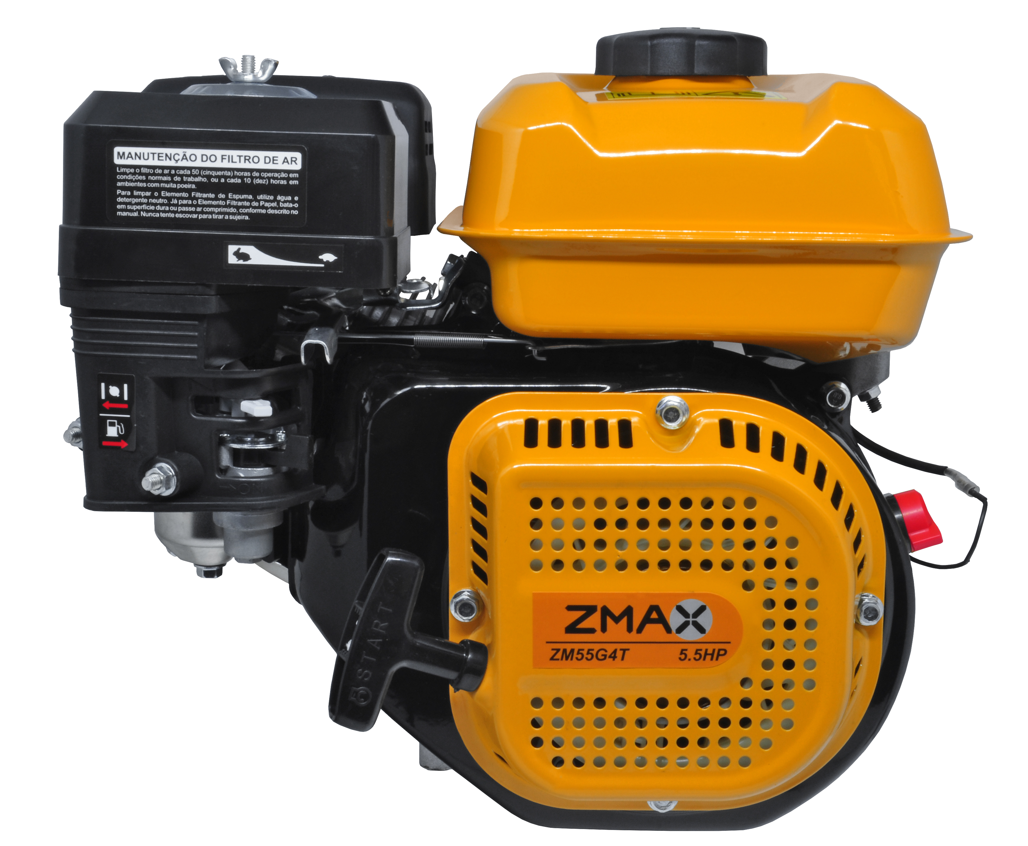 Motor a Gasolina ZM55G4T — 4T, 5,5cv, 163cc, partida manual
