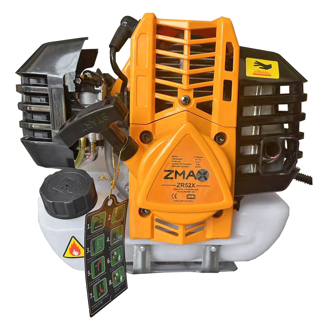 Roçadeira a Gasolina ZR52X — 2,3cv 2T, 10.000 rpm, tubo 28mm, 7,6 kg